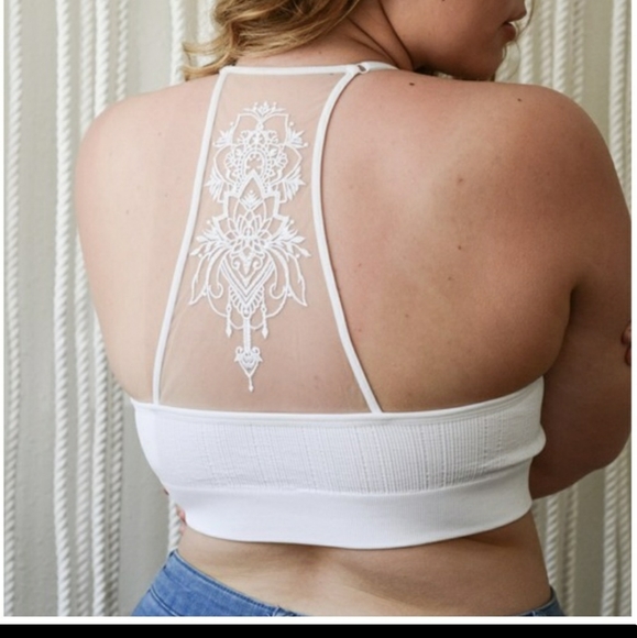 White lace mesh back bralette - Picture 7 of 7